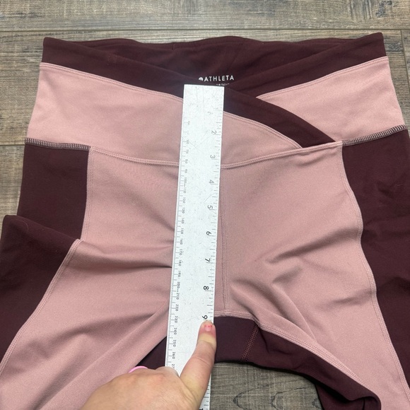 Athleta Chroma 7/8 Leggings Pink and Burgundy Women's Size Medium - Picture 3 of 11
